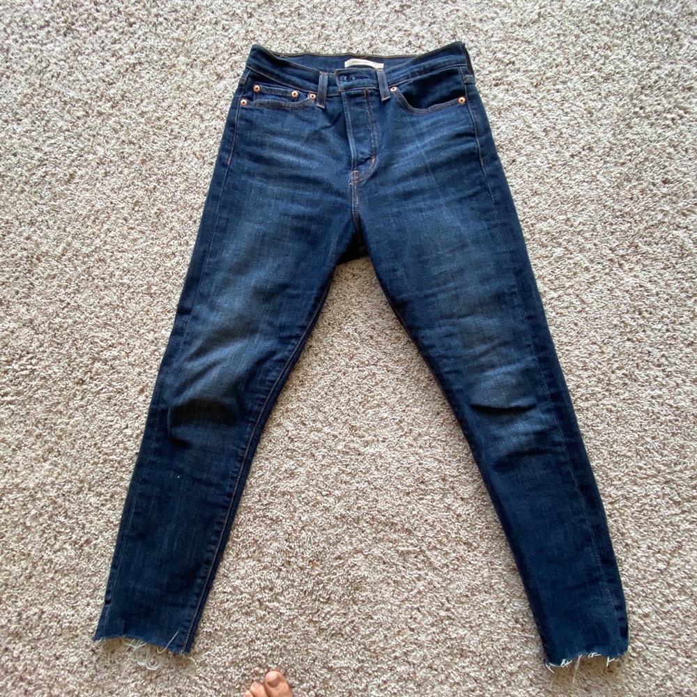 Levi’s high waisted dark denim